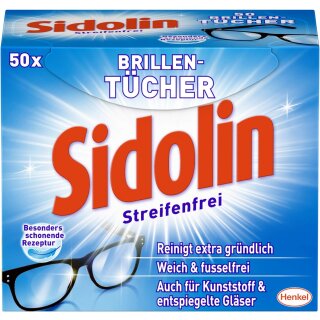 Sidolin eyeglass cleaning wipes 50 pieces